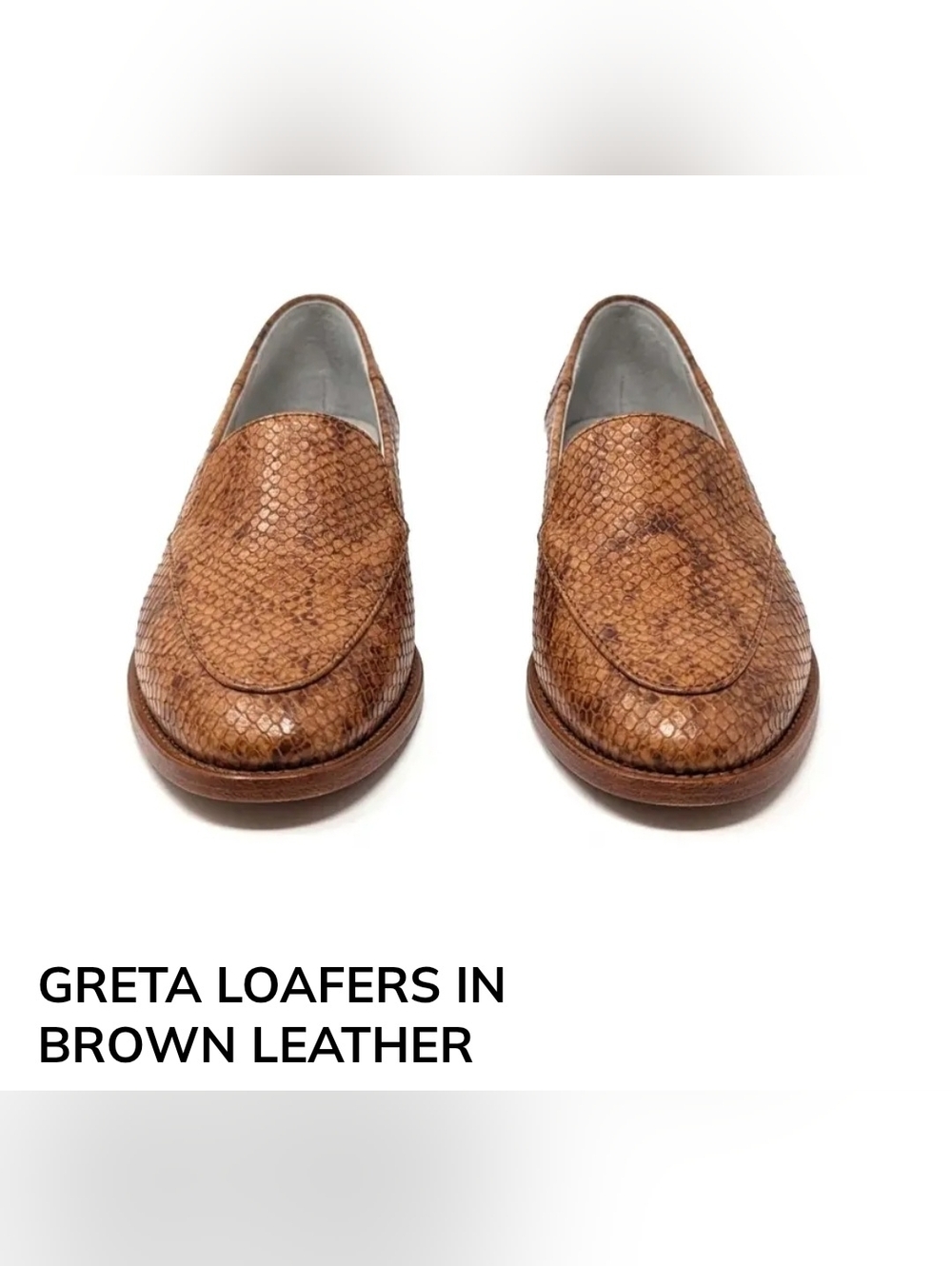 *NWOB* Eccellenza Donna Italian Brown Leather Textured Loafers